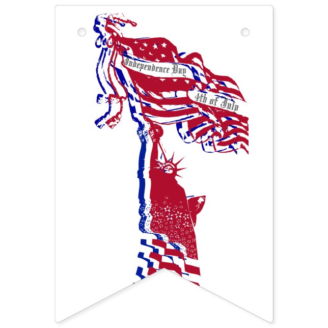 Statue of Liberty American Flag And Your Text (First Flag)