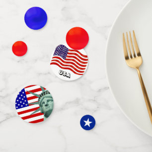 Statue of Liberty & American Flag Confetti