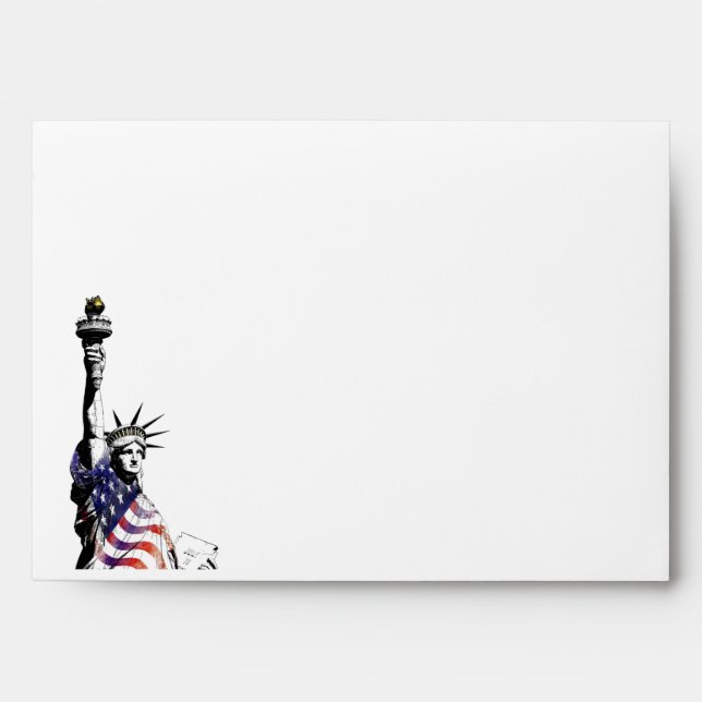 Statue of Liberty American Flag  Envelope (Front)
