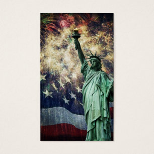 Statue of Liberty and Fireworks