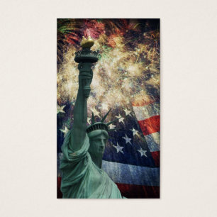 Statue of Liberty and Firworks