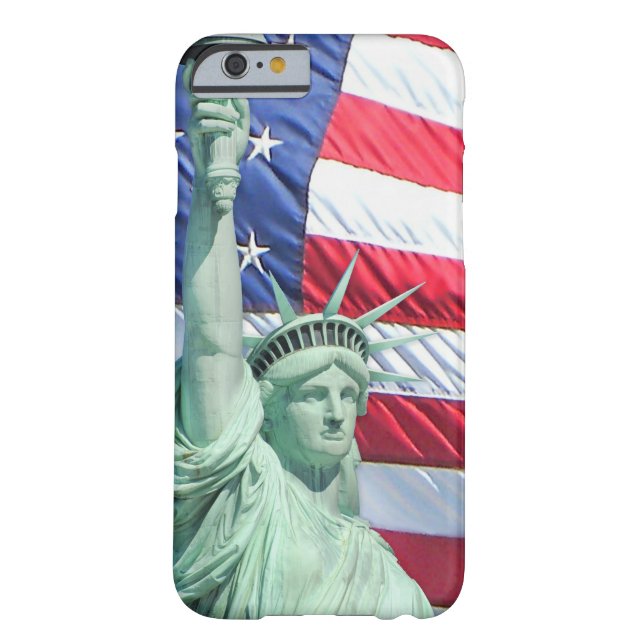 Statue of Liberty and U.S. Flag Case-Mate iPhone Case (Back)