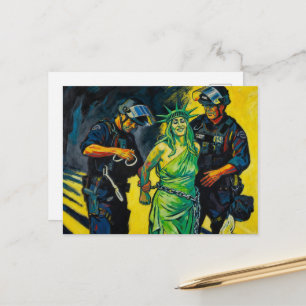 Statue of Liberty Arrested Postcard