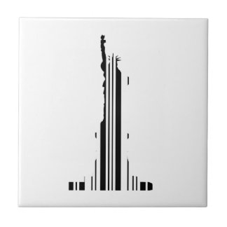STATUE OF LIBERTY BAR CODE New York Barcode Tile