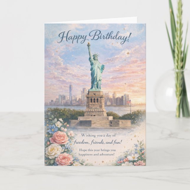 Statue of Liberty Birthday Card (Front)