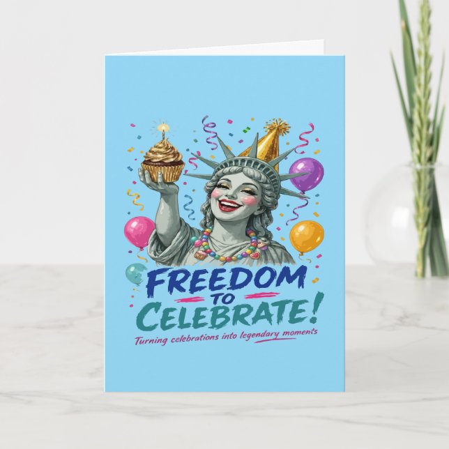 Statue of Liberty Birthday Celebration Card (Front)