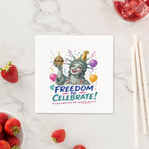 Statue of Liberty Birthday Celebration Napkin
