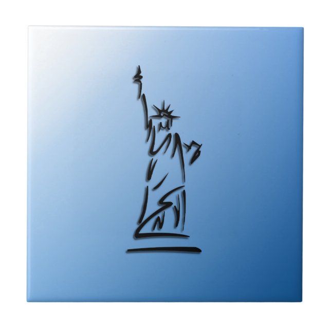 Statue of Liberty Blue Tile (Front)