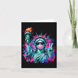 Statue Of Liberty Bubble Gum Patriotic Memorial Card