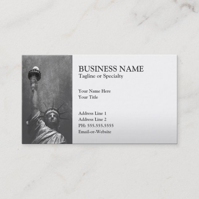statue of liberty business card (Front)