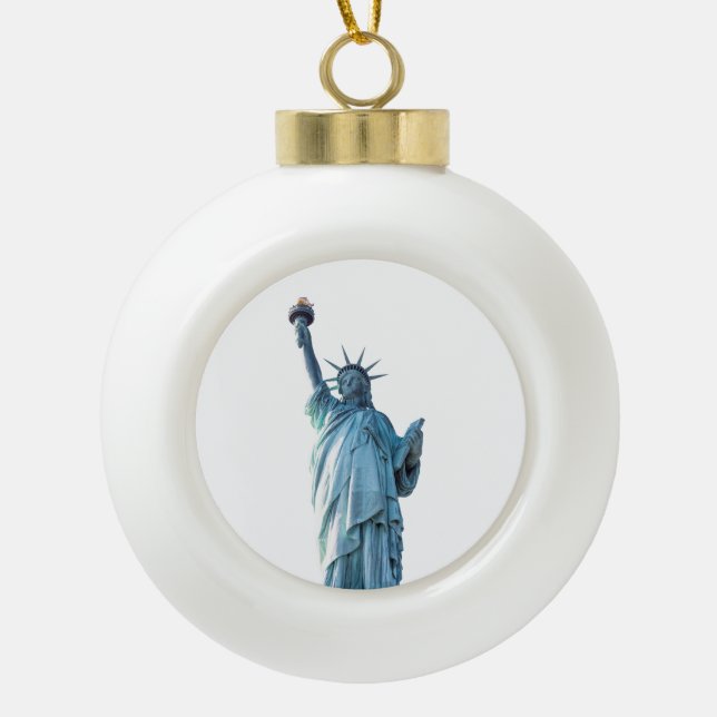 Statue of liberty   ceramic ball christmas ornament (Front)