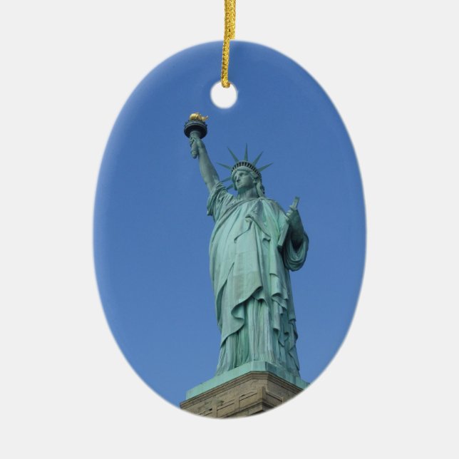 Statue of Liberty Ceramic Tree Decoration (Front)