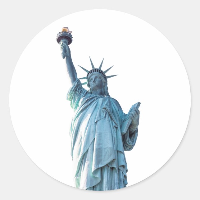 Statue of liberty  classic round sticker (Front)