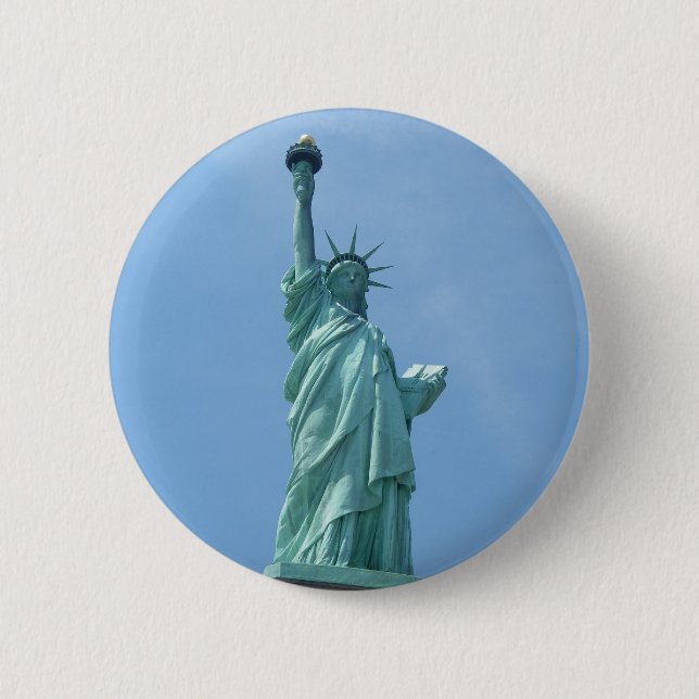 Statue of Liberty - Closeup Button (Front)
