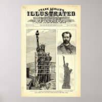Statue of Liberty Construction Illustration