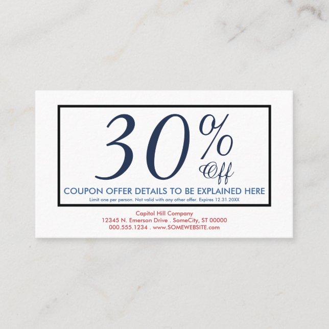 statue of liberty coupon card (Front)