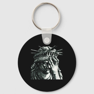 Statue Of Liberty Crying Anti Trump Resist No Key Ring