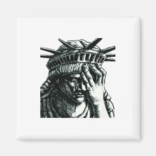Statue Of Liberty Crying Anti Trump Resist No Musl Magnet