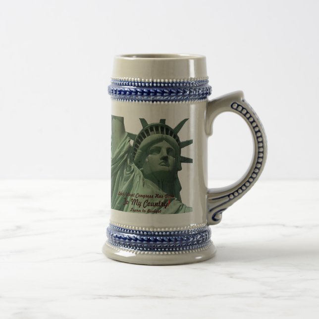 Statue of Liberty Crying Beer Stein (Right)