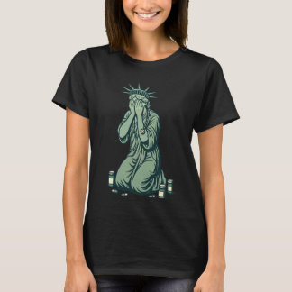Statue of Liberty Crying Nurse USA Healthcare Resi T-Shirt