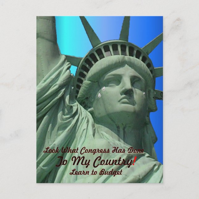 Statue of Liberty Crying Postcard (Front)