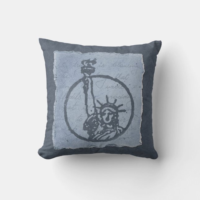 Statue of Liberty Decorative Pillow (Front)