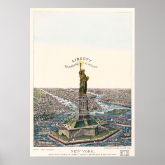 Statue of liberty enlightening the world poster