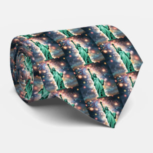 Statue Of Liberty Fireworks Independence Day, Tie