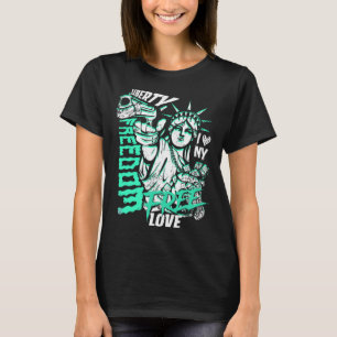 Statue Of Liberty Freedom Money USA Graffiti T-Shirt