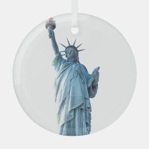 Statue of liberty glass tree decoration