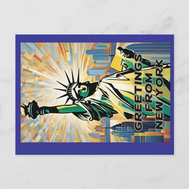Statue of Liberty Greeting Postcard (Front)