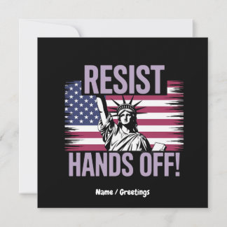 Statue of Liberty Hands Off Protest Resistance  Invitation