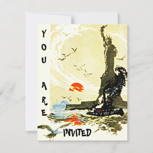 STATUE OF LIBERTY HARBOR INVITATION EZ2 CUSTOMIZE (Front)