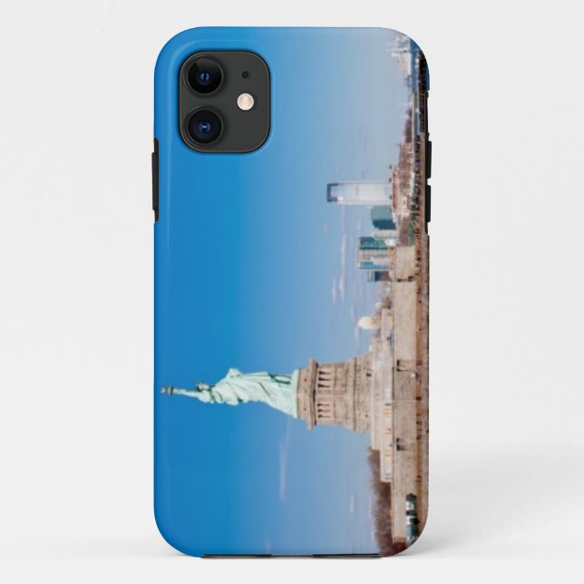 Statue of Liberty, Hudson River and Manhattan Case-Mate iPhone Case (Back)