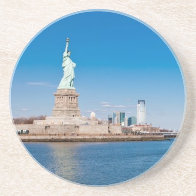 Statue of Liberty, Hudson River and Manhattan Coaster (Front)