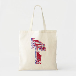 Statue of Liberty Independence Day American Flag Tote Bag