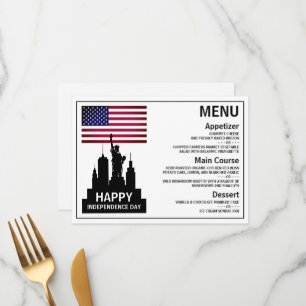 Statue of Liberty, Independence Day Celebration Menu