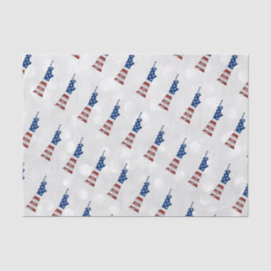 Statue Of Liberty July 4th Glitter Tissue Paper