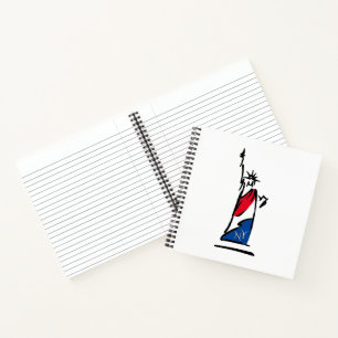 Statue of Liberty / Lady Liberty Stripes Notebook
