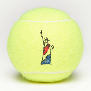 Statue of Liberty / Lady Liberty Stripes Tennis Balls