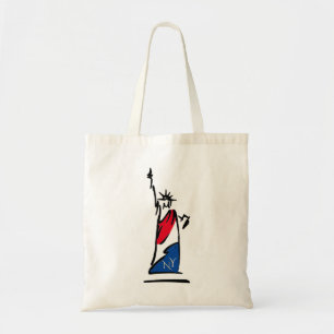 Statue of Liberty / Lady Liberty Stripes Tote Bag