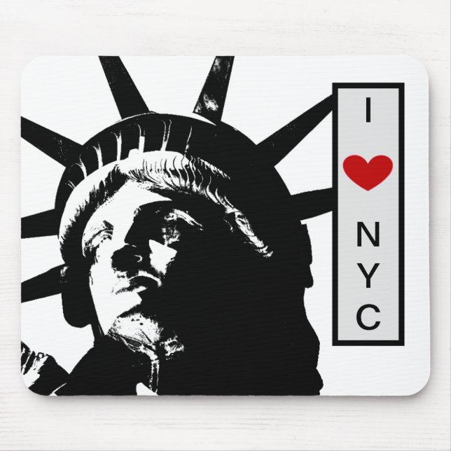 Statue of Liberty Love New York City Pop Art Mouse Pad (Front)