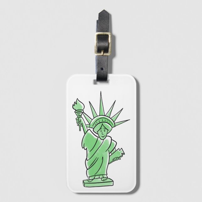 Statue of Liberty Luggage Tag (Front Vertical)