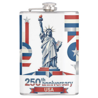 Statue of Liberty National Monument Abstract Decor Hip Flask