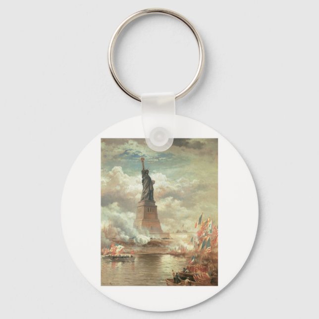 Statue of Liberty, New York circa 1800's Key Ring (Front)