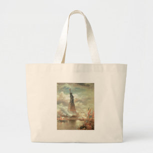 Statue of Liberty, New York circa 1800's Large Tote Bag
