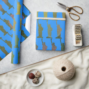 Statue of Liberty New York City Elegant Textured Wrapping Paper