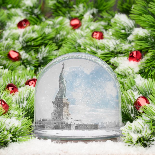 Statue of Liberty New York City – Manhattan Snowglobe (Christmas)