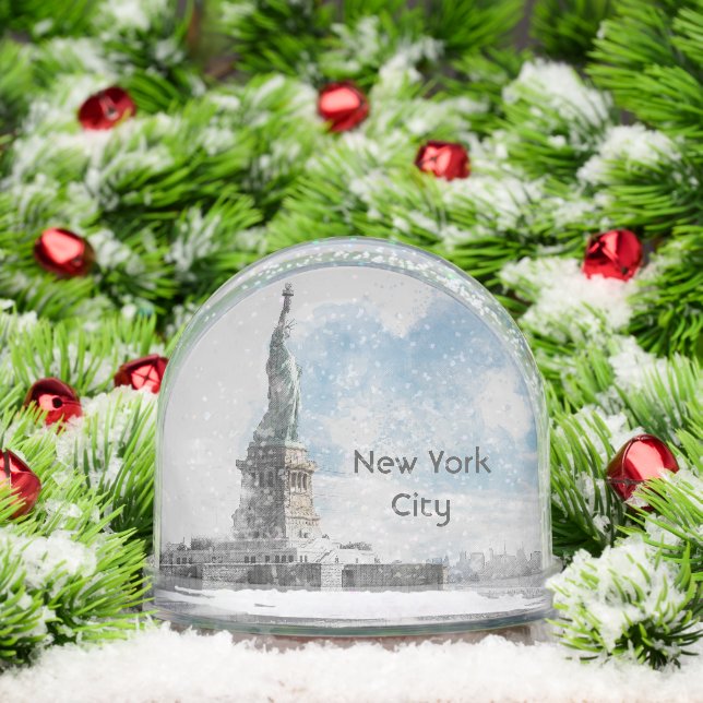 Statue of Liberty New York City – Manhattan Snowglobe (Christmas)