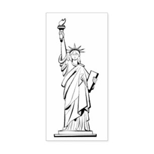 Statue of Liberty ,New York City NYC  , Rubber Stamp